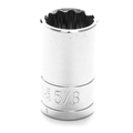 Performance Tool Chrome Socket, 1/2" Drive, 5/8", 12 Point, Shallow W32520